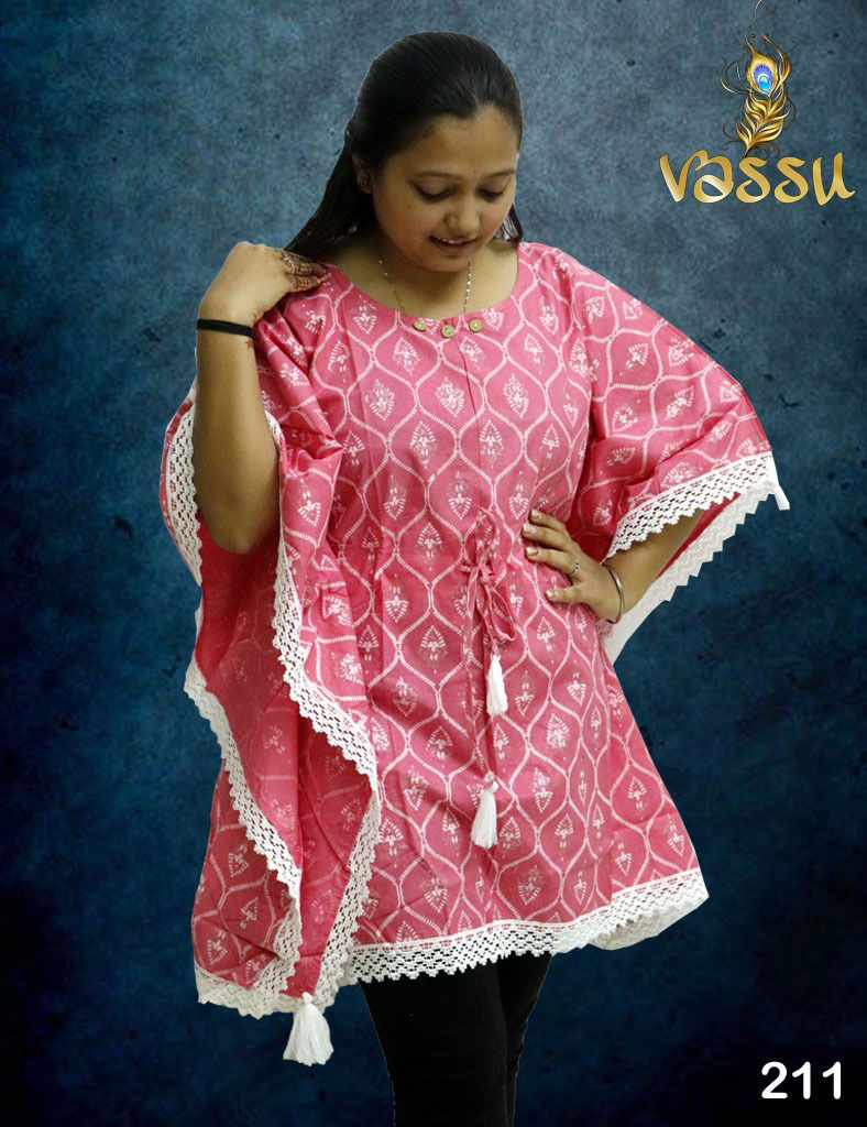 Vassu Kaftan 2 Stylish Casual Wear Cotton Printed Ladies Top Collection
